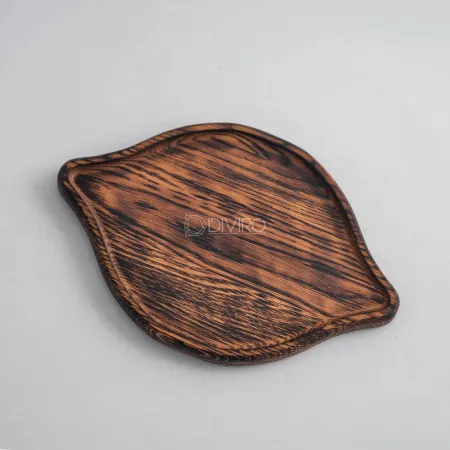 Доска для подачи хачапури из дуба с обжигом, 32×22 см от мастерской DIVIRO